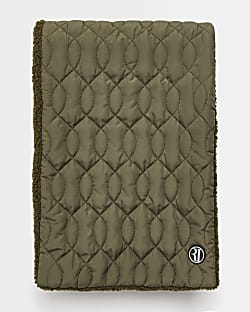 Khaki RI Quilted Scarf