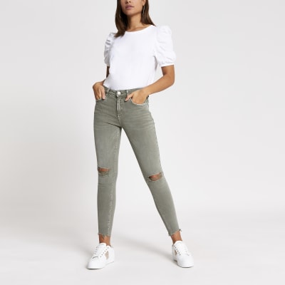 river island khaki jeans