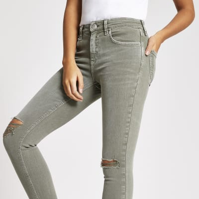 river island khaki jeans