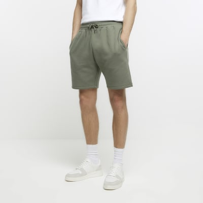 Mens slim shop khaki shorts