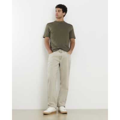 Khaki Slim Fit Cotton Midweight T-Shirt