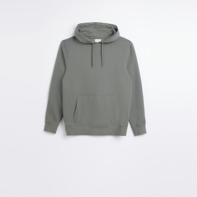 Khaki slim fit hoodie