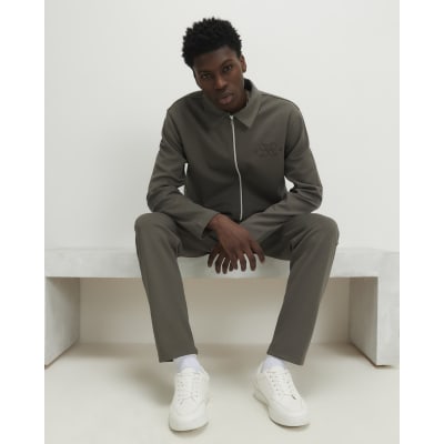 Khaki Slim Fit Interlock Monogram Joggers