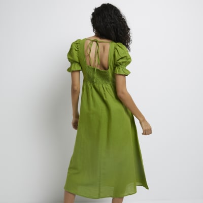 green smock dress river island