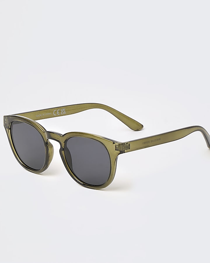 Khaki square shaped frame sunglasses