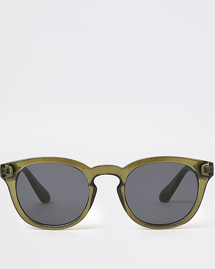 Khaki square shaped frame sunglasses