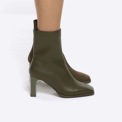 River island hot sale khaki boots