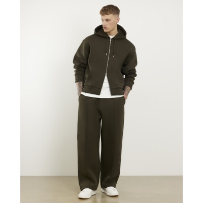 Khaki Wide Leg Premium Joggers