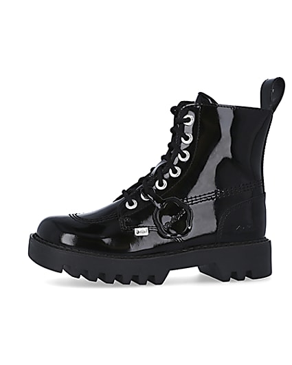 360 degree animation of product Kickers black Kizziie Higher ankle boots frame-2