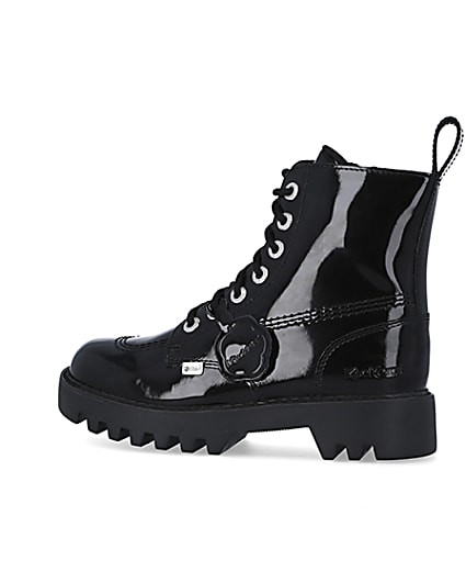 360 degree animation of product Kickers black Kizziie Higher ankle boots frame-4