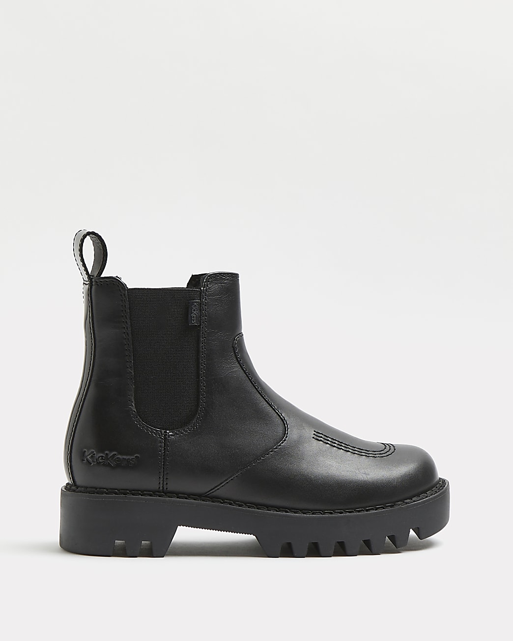 Kickers black leather boots