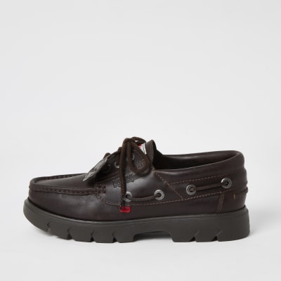 leather chunky shoes