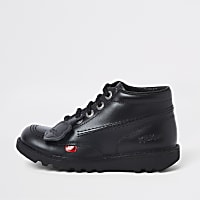 Kids black Kickers lace-up boots