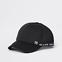 Kids black RI mesh baseball cap