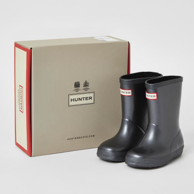 black infant hunter wellies