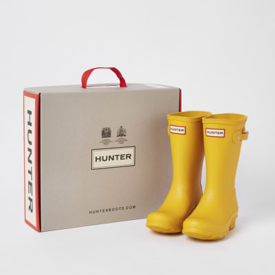 hunter yellow wellies