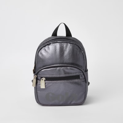 Kids metallic purple Gola backpack