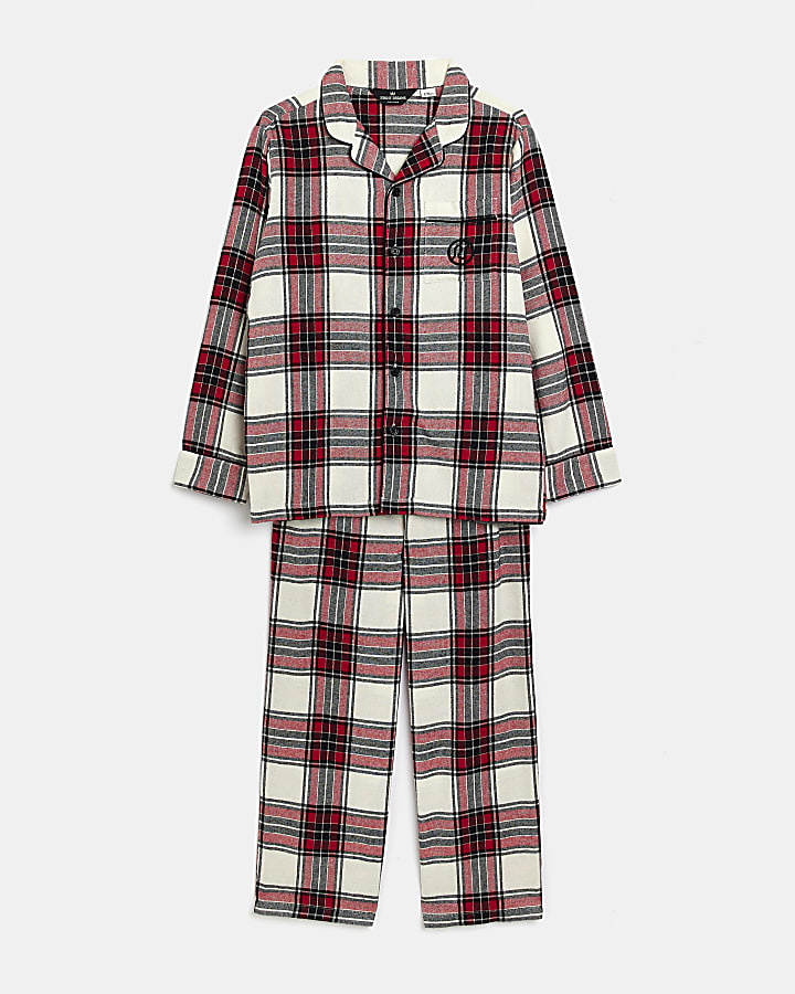 Kids Red Check Family Pyjama Set