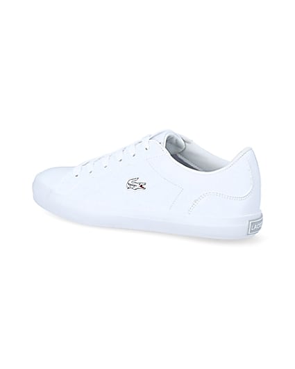 360 degree animation of product Lacoste leather Lerond lace-up trainers frame-5