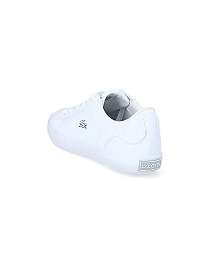 360 degree animation of product Lacoste leather Lerond lace-up trainers frame-7