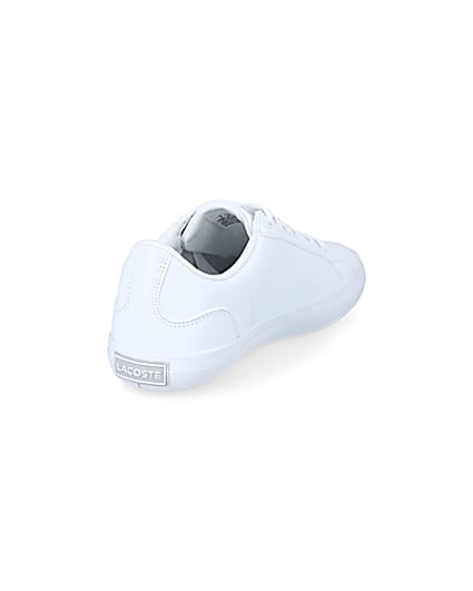 360 degree animation of product Lacoste leather Lerond lace-up trainers frame-11