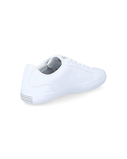 360 degree animation of product Lacoste leather Lerond lace-up trainers frame-12