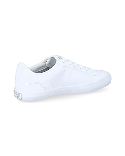 360 degree animation of product Lacoste leather Lerond lace-up trainers frame-13