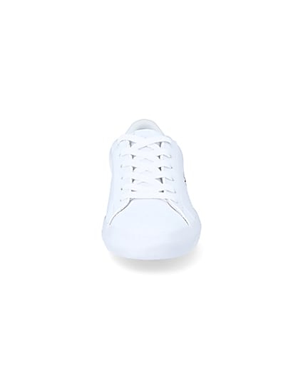 360 degree animation of product Lacoste leather Lerond lace-up trainers frame-21