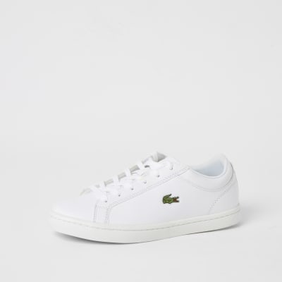 lacoste white leather trainers