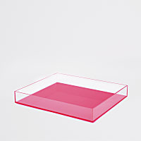 Large pink acrylic tray