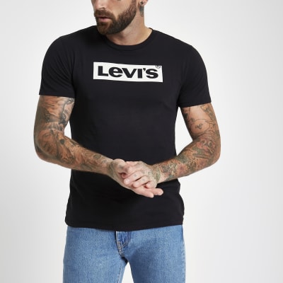 levis black logo t shirt