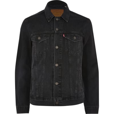 levis jean jacket black