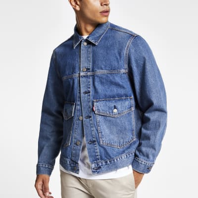 levi long jean jacket