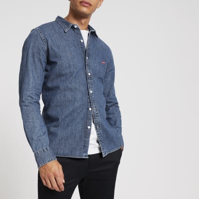 levis blue denim shirt