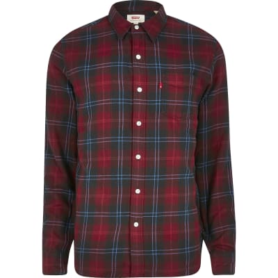 levi's red checkered shirt