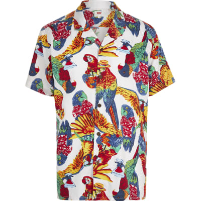 parrot print shirt