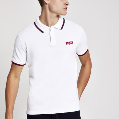 levis white polo t shirt