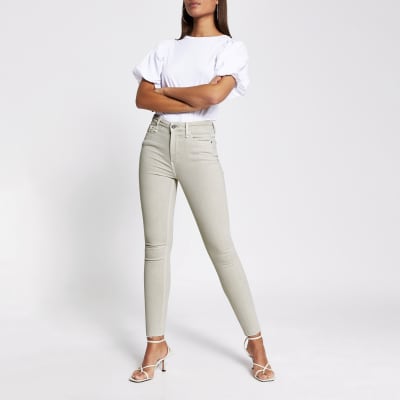 womens beige jeans