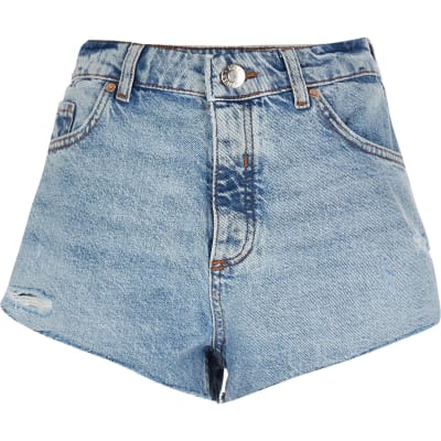 river island womens denim shorts