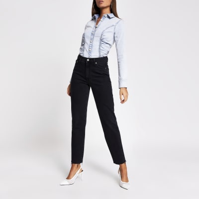 river island jeans with pearls