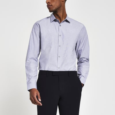light blue slim fit shirt