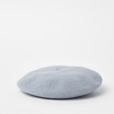 Light blue felt beret