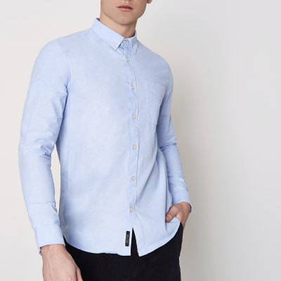 Light blue long sleeve Oxford shirt