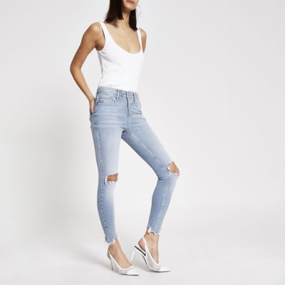 river island mid rise jeans