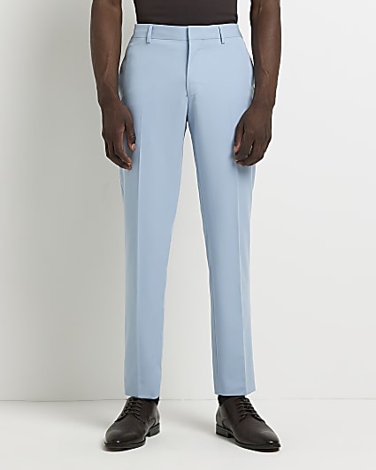 Light blue Skinny fit suit trousers