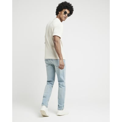Light blue slim fit jeans River Island