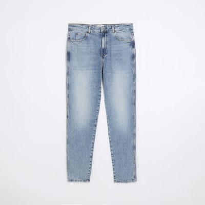Light blue tapered jean River Island