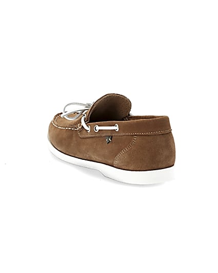360 degree animation of product Light brown suede boat shoes frame-7