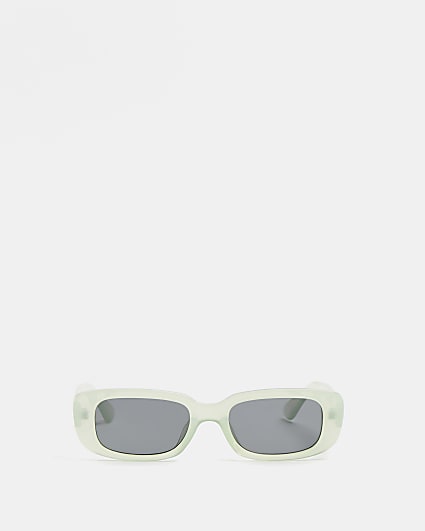 Light green oval frame sunglasses