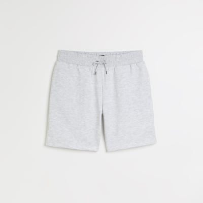 Light grey RI slim fit jersey shorts